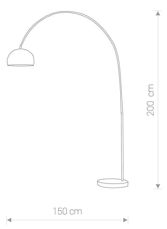 Lampa podłogowa stojąca Industrialna Loft COSMO S 3382 NOWODVORSKI Lighting E27 200cm lampka Retro Vintage stal srebrna metalowa z czarnym marmurem Inspiracje Premium