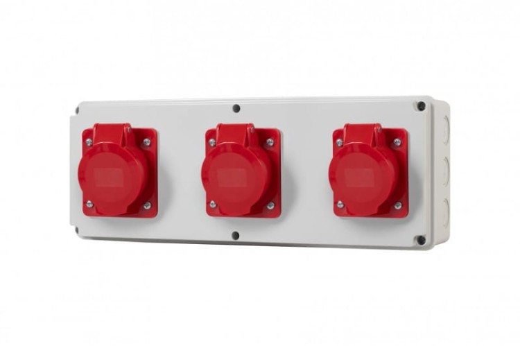 Rozdzielnia HORIZONTAL S - gniazda 2x16A 5p, 32A 5p F3.0427 F-Elektro