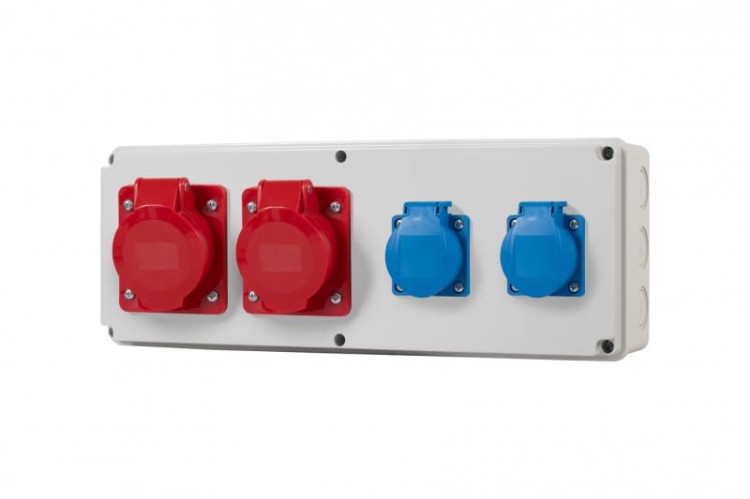 Rozdzielnia HORIZONTAL S - gniazda 16A 5p, 32A 5p, 2x230V F3.0428 F-Elektro