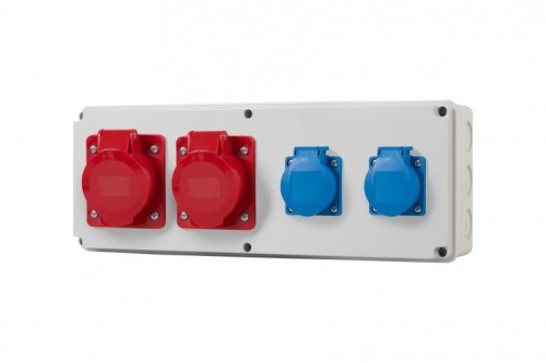 Rozdzielnia HORIZONTAL S - gniazda 2x32A 5p, 2x230V F3.0430 F-Elektro