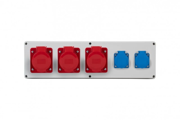 Rozdzielnia HORIZONTAL B - gniazda 3x32A 5p, 2x230V F3.0437 F-Elektro