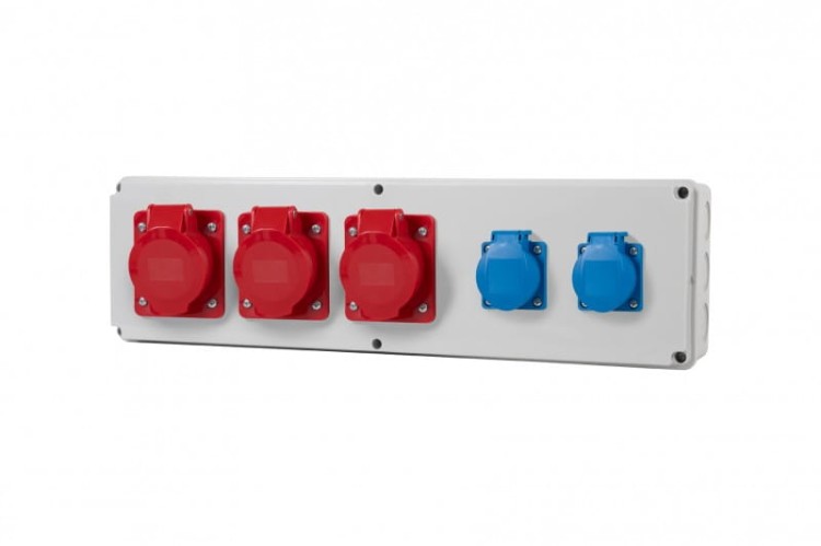 Rozdzielnia HORIZONTAL B - gniazda 2x16A 5p, 32A 5p, 2x230V F3.0438 F-Elektro