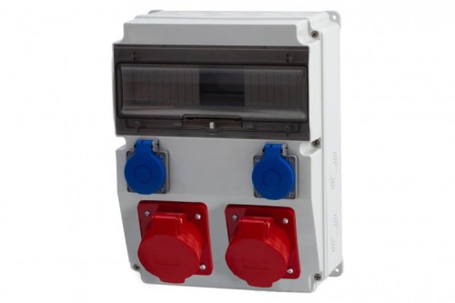 Rozdzielnica CAJA 12M - gniazda 16A 5p, 32A 5p, 2x230V /12 modułów/ F3.0450 F-Elektro