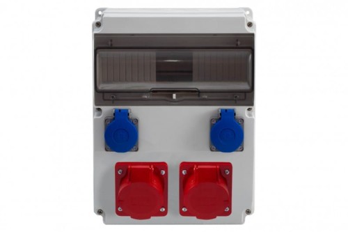 Rozdzielnica CAJA 12M - gniazda 2x32A 5p, 2x230V /12 modułów/ F3.0455 F-Elektro