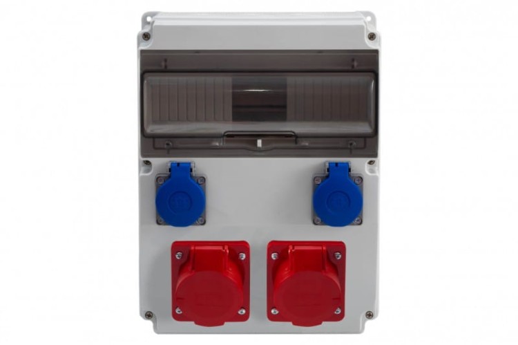 Rozdzielnica CAJA 12M - gniazda 2x32A 5p, 2x230V /12 modułów/ F3.0455 F-Elektro