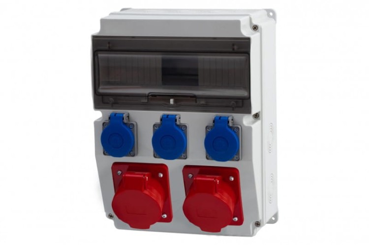 Rozdzielnica CAJA 12M - gniazda 2x32A 5p, 3x230V /12 modułów/ F3.0456 F-Elektro