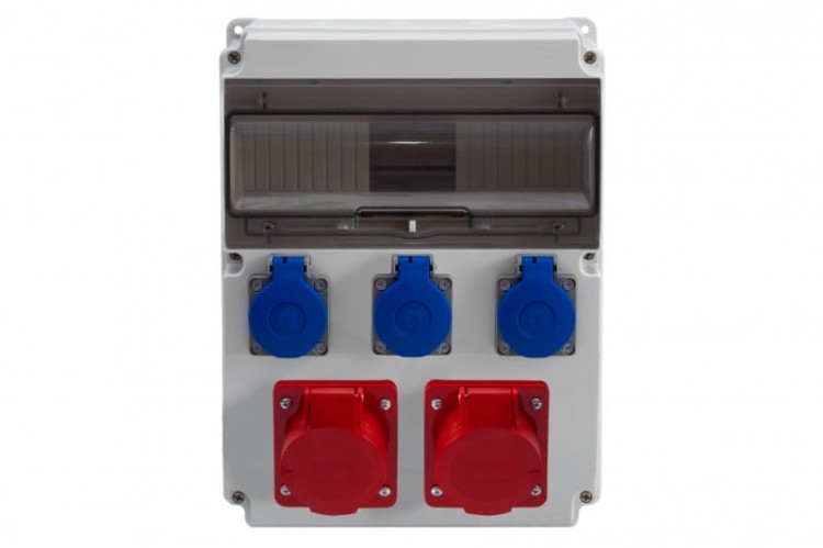 Rozdzielnica CAJA 12M - gniazda 2x32A 5p, 3x230V /12 modułów/ F3.0456 F-Elektro