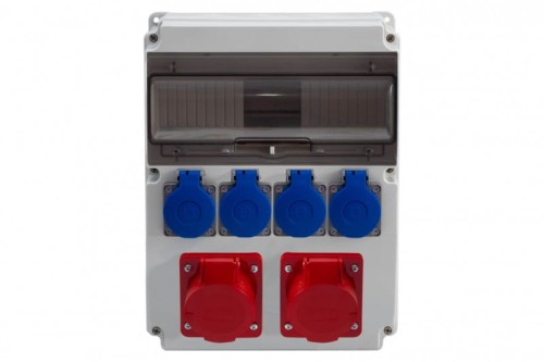 Rozdzielnica CAJA 12M - gniazda 2x32A 5p, 4x230V /12 modułów/ F3.0457 F-Elektro
