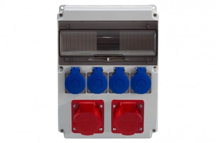 Rozdzielnica CAJA 12M - gniazda 2x32A 5p, 4x230V /12 modułów/ F3.0457 F-Elektro