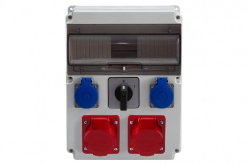 Rozdzielnica CAJA 12M - gniazda 2x32A 5p, 2x230V, 0/1(32A) /12 modułów/ F3.0460 F-Elektro