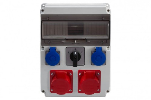 Rozdzielnica CAJA 12M - gniazda 2x32A 5p, 2x230V, L/P(32A) /12 modułów/ F3.0463 F-Elektro