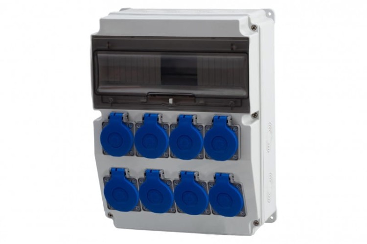 Rozdzielnica CAJA 12M - gniazda 8x230V /12 modułów/ F3.0464 F-Elektro
