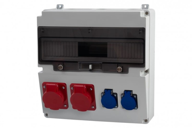 Rozdzielnica LAGO 17M - gniazda 2x32A 5p, 2x230V  /17 modułów/ F3.0499 F-Elektro
