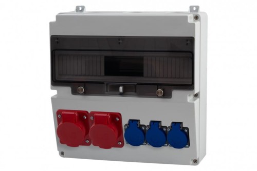 Rozdzielnica LAGO 17M - gniazda 2x16A 5p, 3x230V  /17 modułów/ F3.0501 F-Elektro