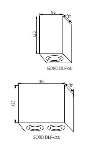 Sufitowa oprawa punktowa GORD DLP 250-B 25474 Kanlux