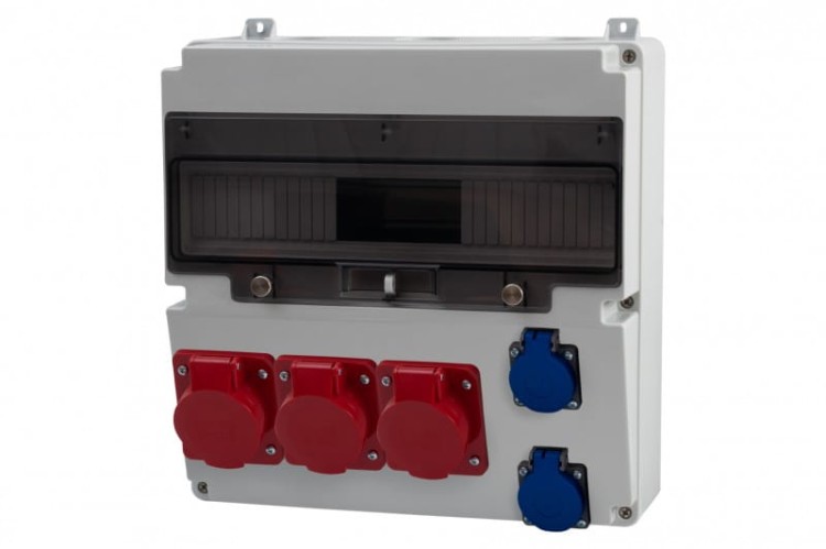 Rozdzielnica LAGO 17M - gniazda 3x32A 5p, 2x230V  /17 modułów/ F3.0508 F-Elektro