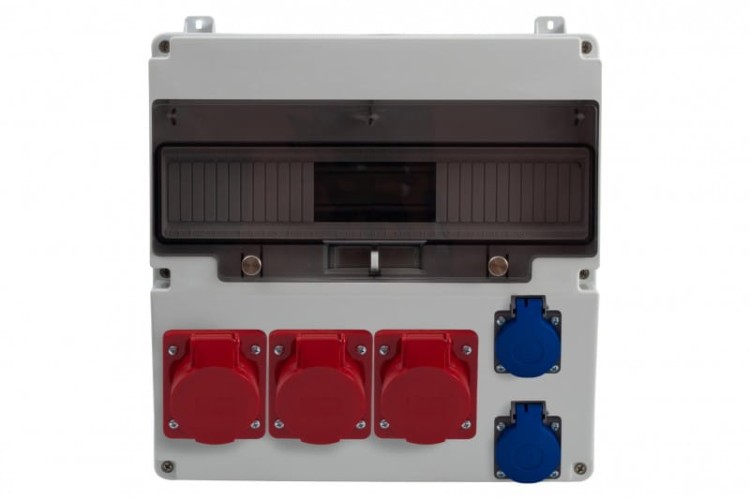 Rozdzielnica LAGO 17M - gniazda 2x16A 5p, 32A 5p, 2x230V  /17 modułów/ F3.0510 F-Elektro