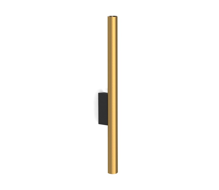 Lampa ścienna Kinkiet Industrialny Loft LASER WALL SOLID BRASS 8308 NOWODVORSKI Lighting G9 Loft nowoczesna oprawa oświetleniowa tuba podwójny dwustronny Inspiracje Premium złota mosiądz