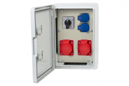 Rozdzielnica  budowlana RB-250 - gniazda 16A 5p, 32A 5p, 2x230V, L/P F3.0537 F-Elektro
