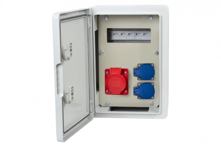 Rozdzielnica  budowlana RB-250 8M - gniazda 16A 5p, 2x230V, /8 modułów/ F3.0538 F-Elektro