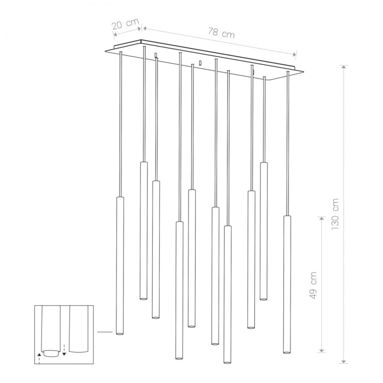 Lampa sufitowa wisząca żyrandol punktowa Industrialna LASER White X 8922 NOWODVORSKI Lighting G9 Loft nowoczesna oprawa oświetleniowa tuba zwis Inspiracje Premium biała