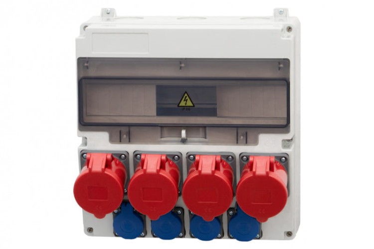 Rozdzielnica LAGO 17M - gniazda proste 3x16A 5p, 32A 5p, 4x230V  /17 modułów/ F3.0763 F-Elektro