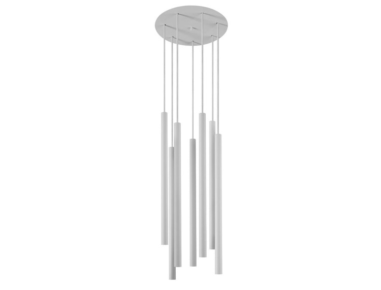 Lampa sufitowa wisząca żyrandol punktowa Industrialna LASER White VII 8918 NOWODVORSKI Lighting G9 Loft nowoczesna oprawa oświetleniowa tuba zwis Inspiracje Premium biała
