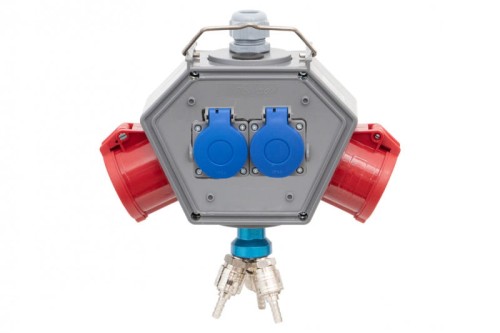 Rozdzielnica POLYBOX - gniazda 2x16A 5p, 2x230V + 3xAIR(powietrze) F3.0790 F-Elektro