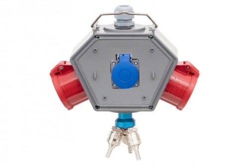 Rozdzielnica POLYBOX - gniazda 16A 5p, 32A 5p, 230V + 3xAIR(powietrze) F3.0795 F-Elektro