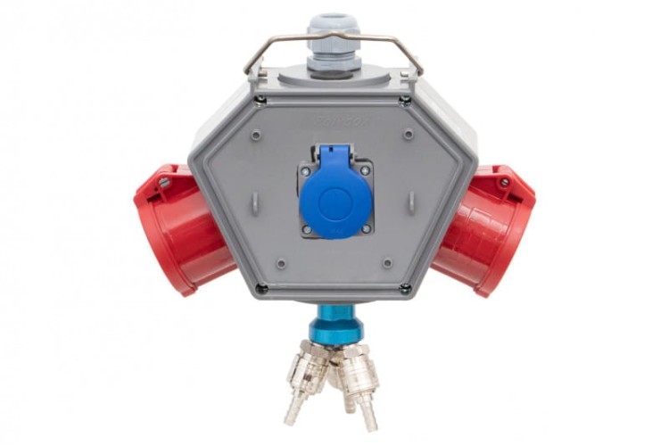 Rozdzielnica POLYBOX - gniazda 16A 5p, 32A 5p, 230V + 3xAIR(powietrze) F3.0795 F-Elektro