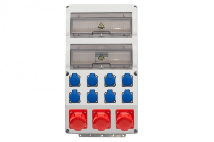 Rozdzielnica CAJA 26M - gniazda 2x16/5, 32/5, 8x230V IP44 F3.0818 F-Elektro