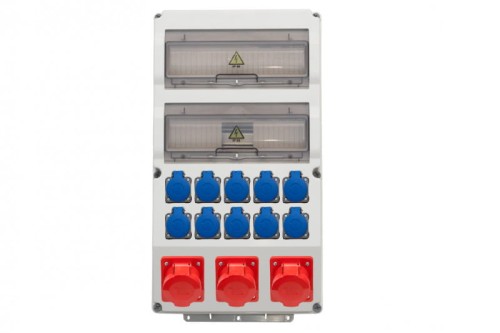 Rozdzielnica CAJA 26M - gniazda 16/5, 2x32/5, 10x230V IP44 F3.0821 F-Elektro