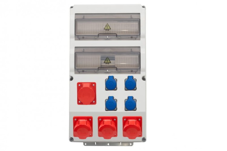 Rozdzielnica CAJA 26M - gniazda 16/5, 3x32/5, 4x230V IP44 F3.0825 F-Elektro