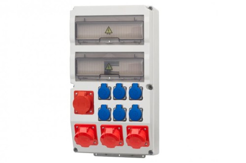 Rozdzielnica CAJA 26M - gniazda 2x16/5, 2x32/5, 6x230V IP44 F3.0831 F-Elektro