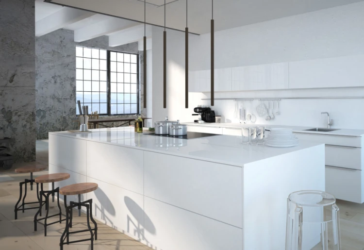 Lampa sufitowa wisząca punktowa Industrialna LASER 750 White I 8432 NOWODVORSKI Lighting G9 Loft nowoczesna oprawa oświetleniowa żyrandol tuba zwis Premium biała pojedyncza