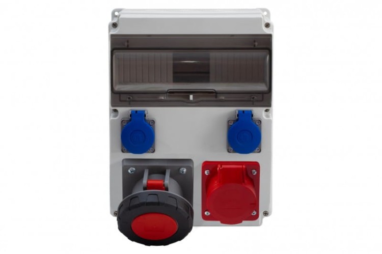 Rozdzielnica CAJA 12M - gniazda 32A 5p, 63A 5p, 2x230V /12 modułów/ F3.0836 F-Elektro