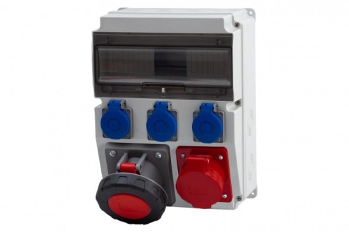 Rozdzielnica CAJA 12M - gniazda 32A 5p, 63A 5p, 3x230V /12 modułów/ F3.0837 F-Elektro