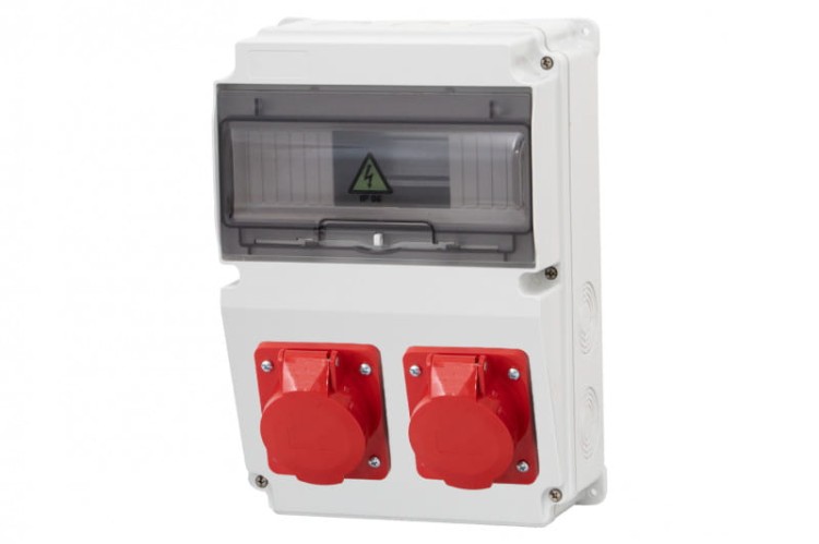 Rozdzielnica LAGO 10M - gniazda 2x32A 5p /10 modułów/ F3.0854 F-Elektro