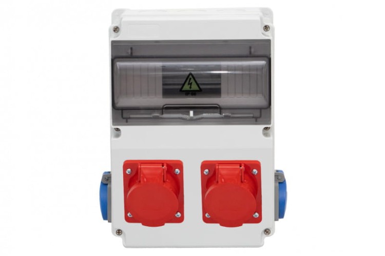 Rozdzielnica LAGO 10M - gniazda 16A 5p, 32A 5p, 2x230V /10 modułów/ F3.0858 F-Elektro