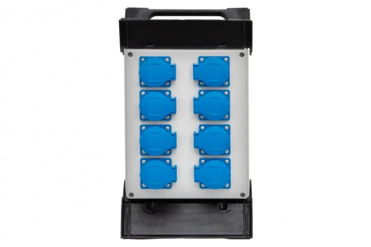 Rozdzielnica R-240 - gniazda 8x250V na stelażu  plastikowym F3.0876 F-Elektro