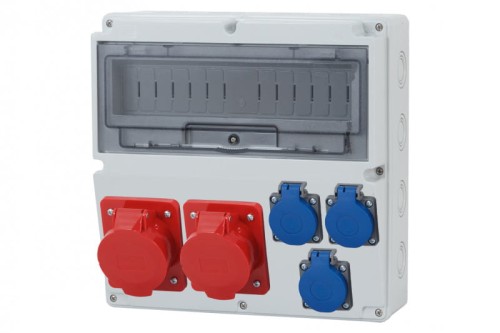 Rozdzielnica LAGO 14M - gniazda 16A 5p, 32A 5p, 3x230V  /14 modułów/ F3.1023 F-Elektro