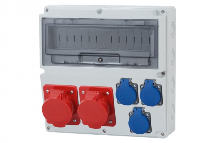 Rozdzielnica LAGO 14M - gniazda 16A 5p, 32A 5p, 3x230V  /14 modułów/ F3.1023 F-Elektro