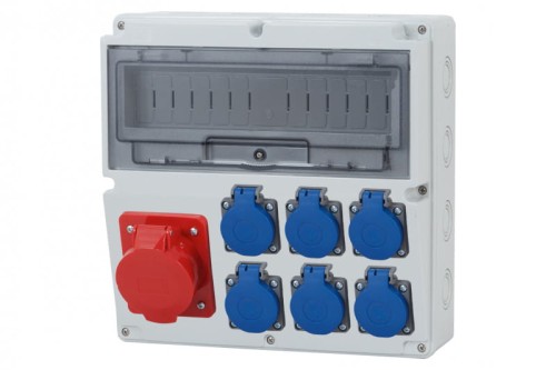 Rozdzielnica LAGO 14M - gniazda 16A 5p, 6x230V  /14 modułów/ F3.1027 F-Elektro