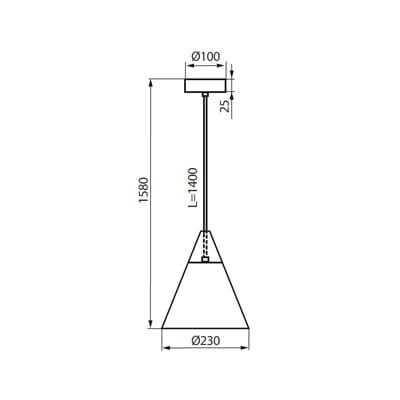 Lampa sufitowa wisząca SENIL B/G 24291 Kanlux