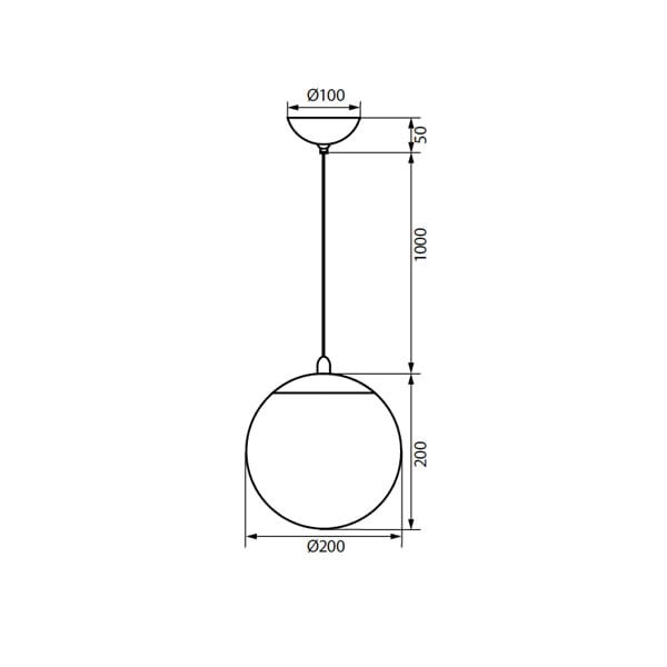 Lampa sufitowa wisząca GANDES D20 26330 Kanlux