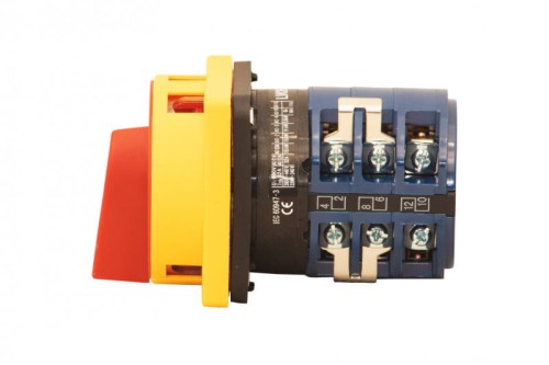 Wyłącznik 32A L/P 3P tablicowy zamykany żółto-czerwony F3.1090 F-Elektro
