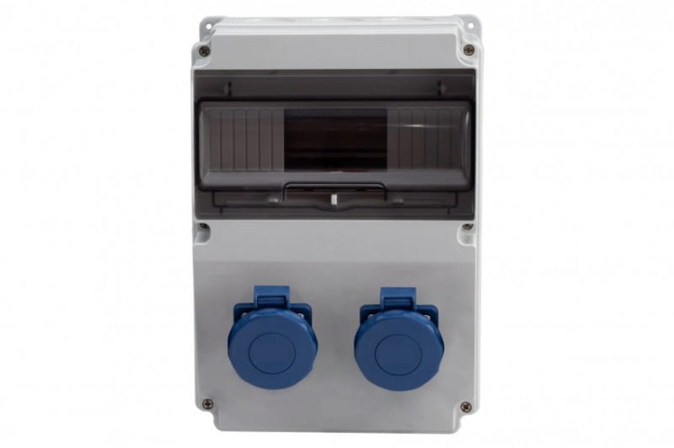 Rozdzielnica LAGO 10M - gniazda 2x230V   IP65 /10 modułów/ F3.1798 F-Elektro