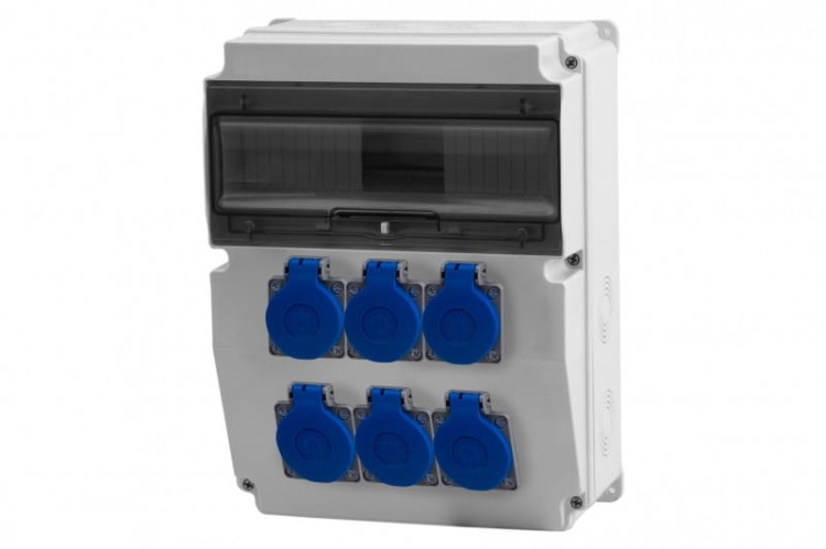 Rozdzielnica CAJA 12M - gniazda 6x230V /12 modułów/ F3.1825 F-Elektro