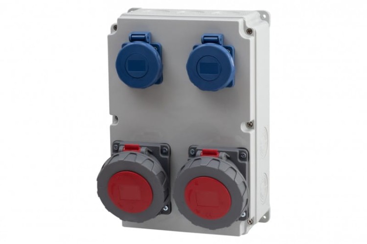 Rozdzielnica R-300 - gniazda 2x16A 5p, 2x230V   IP65 F3.1844 F-Elektro