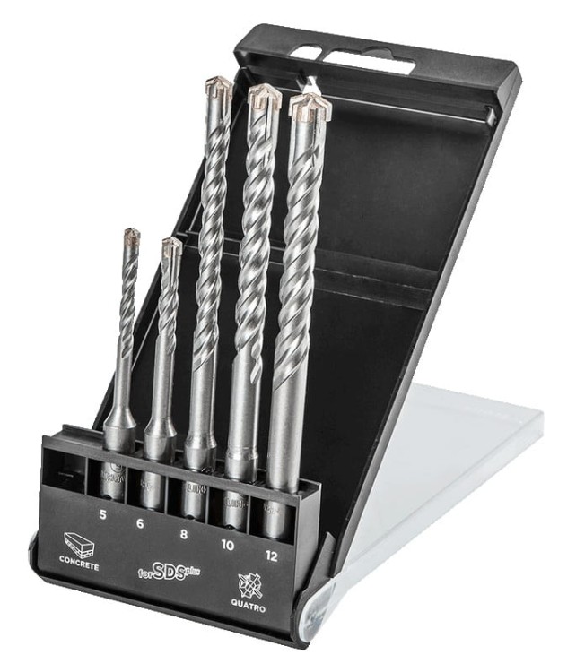 Zestaw wierteł do betonu SDS Plus quatro 57H572 Graphite Wiertła 5 sztuk 5, 6 x 110 mm + 8, 10, 12 x 160 mm